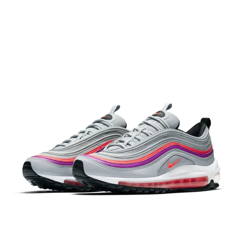 Nike Air Max 97 Wolf Grey Solar Red Vivid Purple (Women’s) (921733-009)