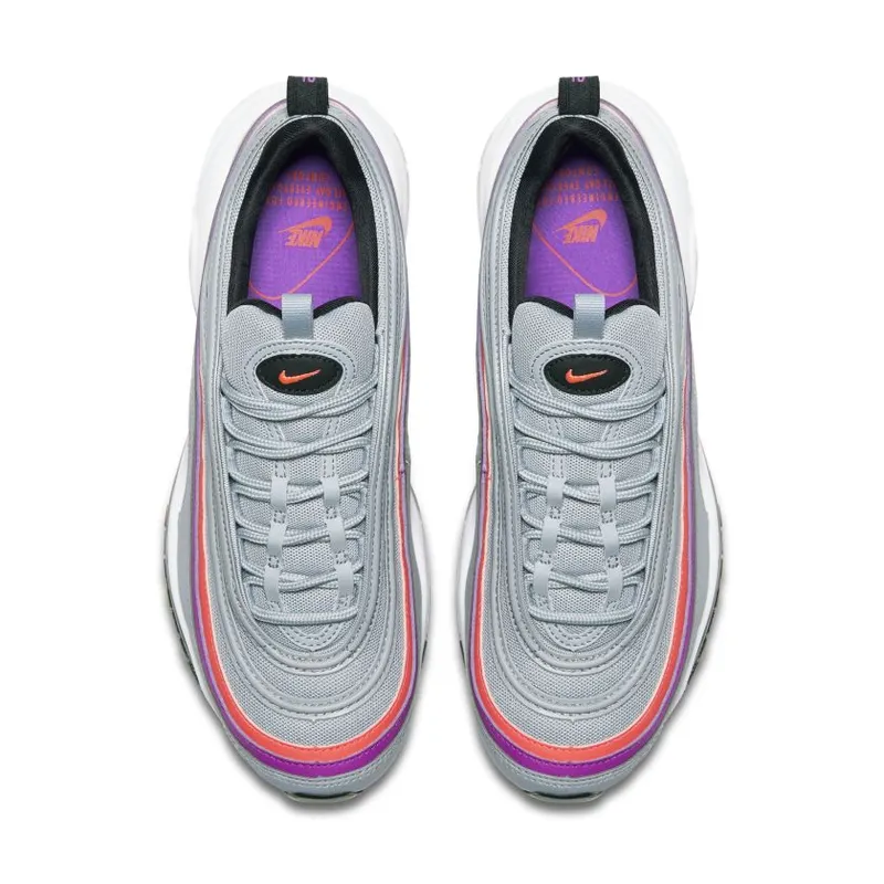 Nike Air Max 97 Wolf Grey Solar Red Vivid Purple (Women’s) (921733-009)