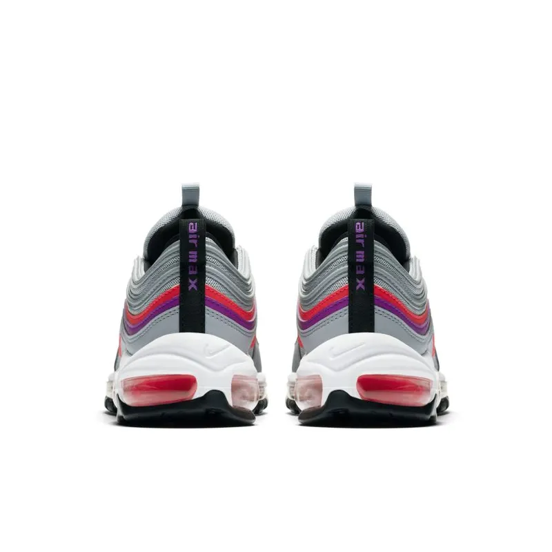 Nike Air Max 97 Wolf Grey Solar Red Vivid Purple (Women’s) (921733-009)