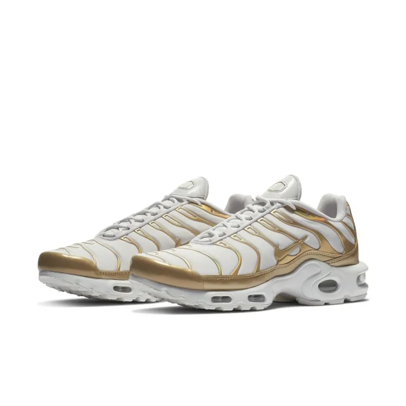 Nike Air Max Plus Vast Grey Metallic Gold (Women’s) (605112-054)