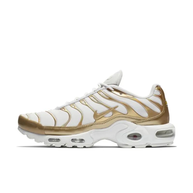 Nike Air Max Plus Vast Grey Metallic Gold (Women’s) (605112-054)