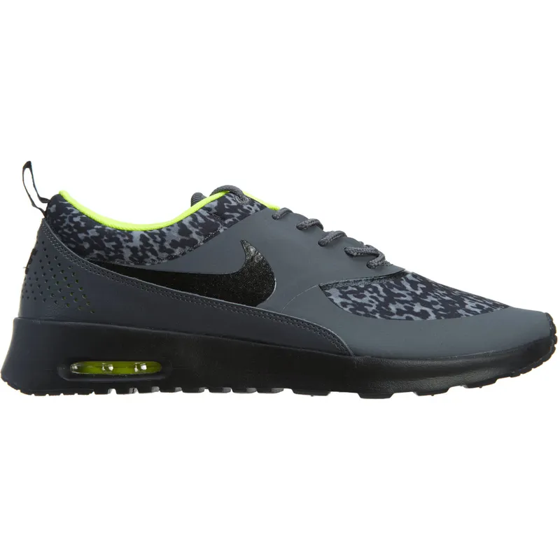 Nike Air Max Thea Print Dark Grey Black-Volt (Women’s) (599408-006)