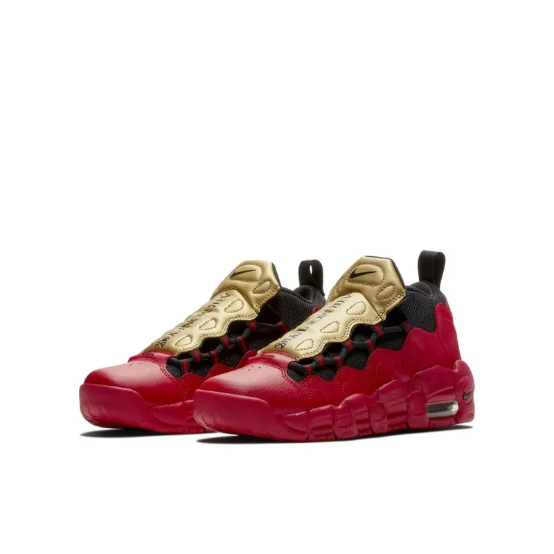 Nike Air More Money University Red Metallic Gold (GS) (AH5215-600)