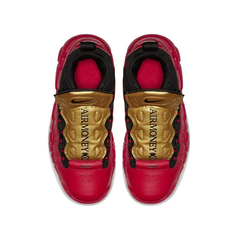 Nike Air More Money University Red Metallic Gold (GS) (AH5215-600)