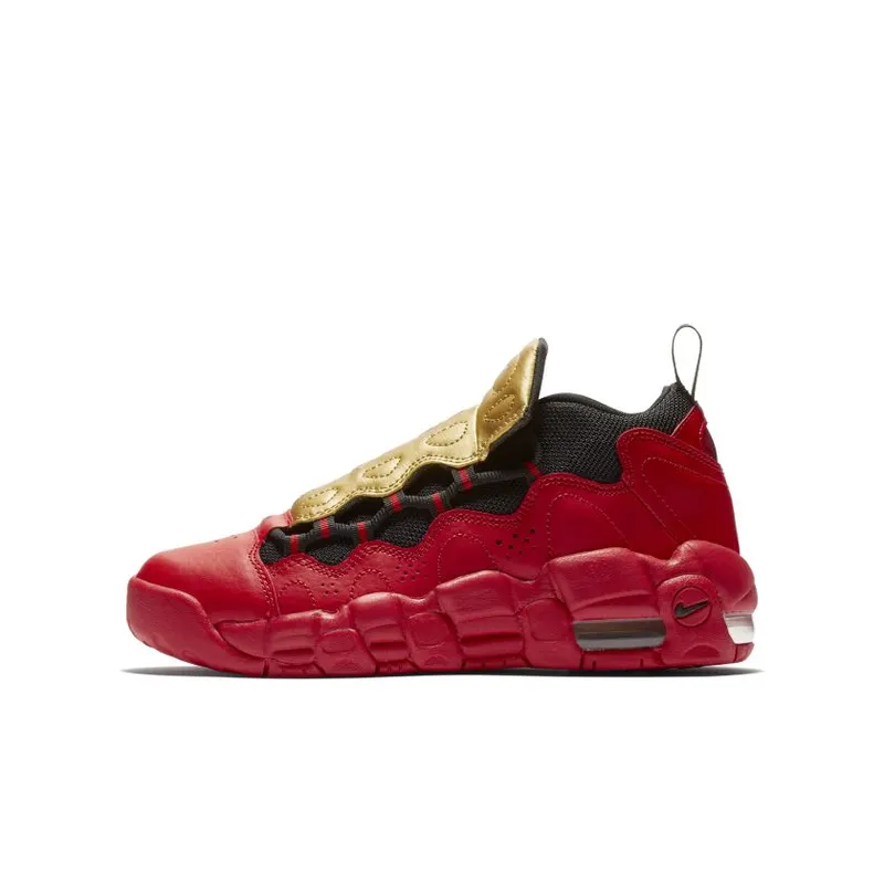 Nike Air More Money University Red Metallic Gold (GS) (AH5215-600)