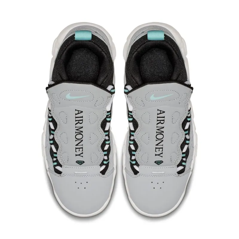 Nike Air More Money Wolf Grey Island Green (GS) (AH5215-002)