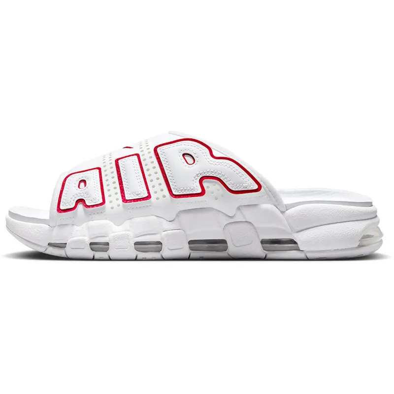 Nike Air More Uptempo Slide White University Red (FD9883-100/FD9884-100/)