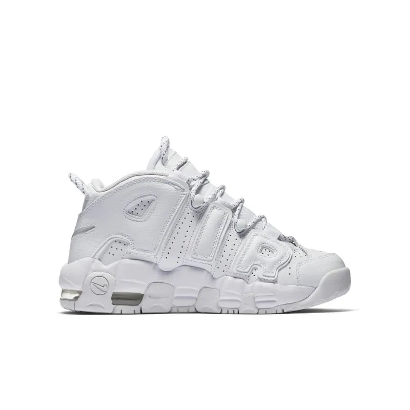Nike Air More Uptempo Triple White (2017) (GS) (415082-102)