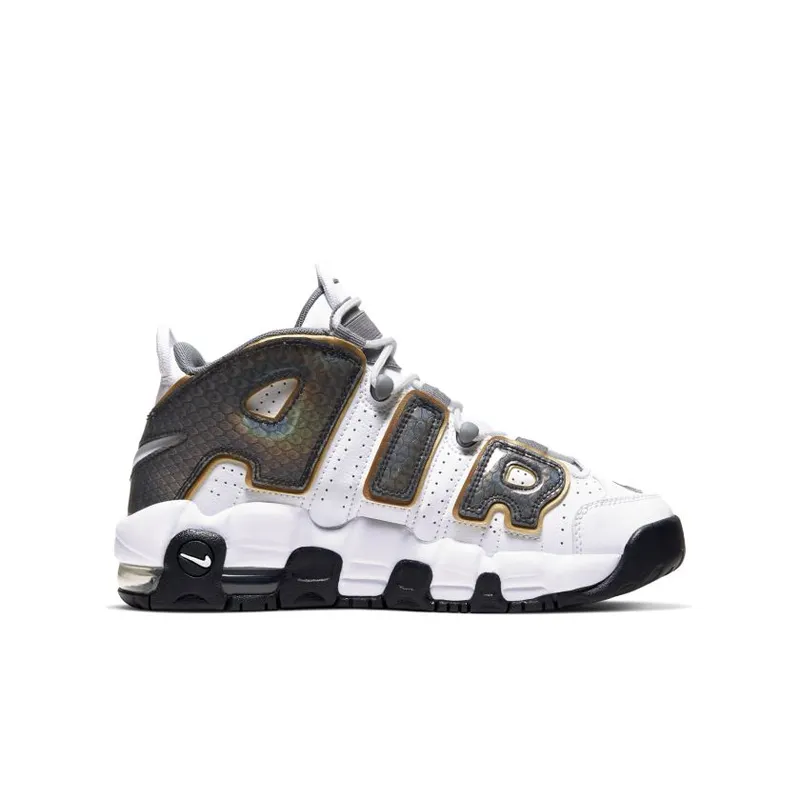 Nike Air More Uptempo White Anthracite Snakeskin (GS) (CQ4583-100)