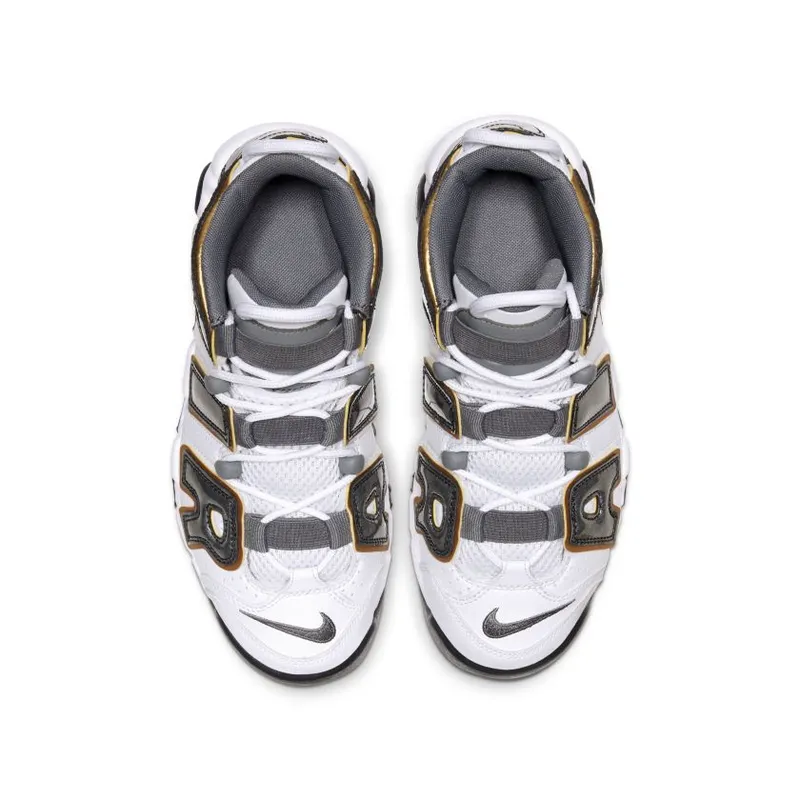 Nike Air More Uptempo White Anthracite Snakeskin (GS) (CQ4583-100)
