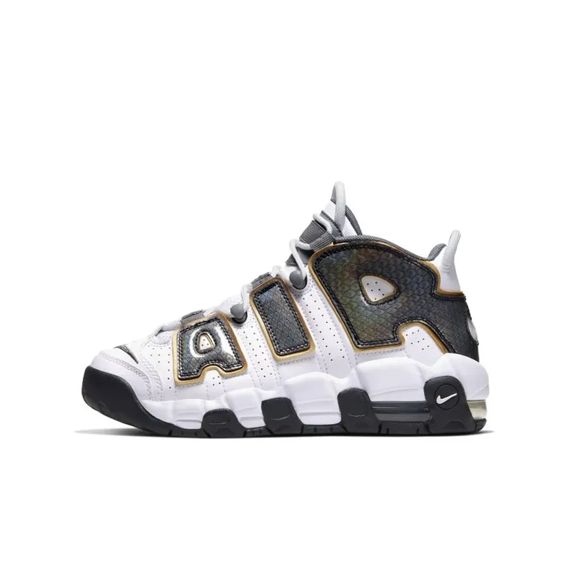 Nike Air More Uptempo White Anthracite Snakeskin (GS) (CQ4583-100)