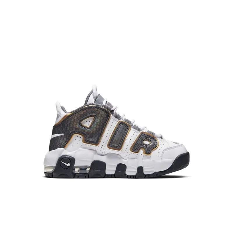 Nike Air More Uptempo White Anthracite Snakeskin (PS) (CQ4581-100)