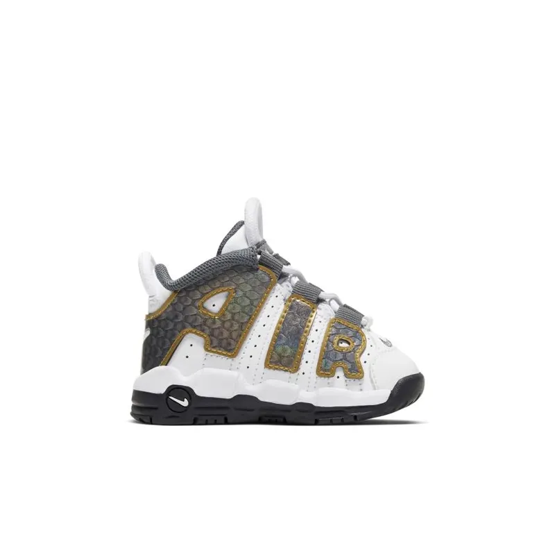 Nike Air More Uptempo White Anthracite Snakeskin (TD) (CQ4582-100)