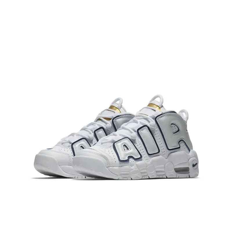 Nike Air More Uptempo White Midnight Navy (GS) (415082-109)