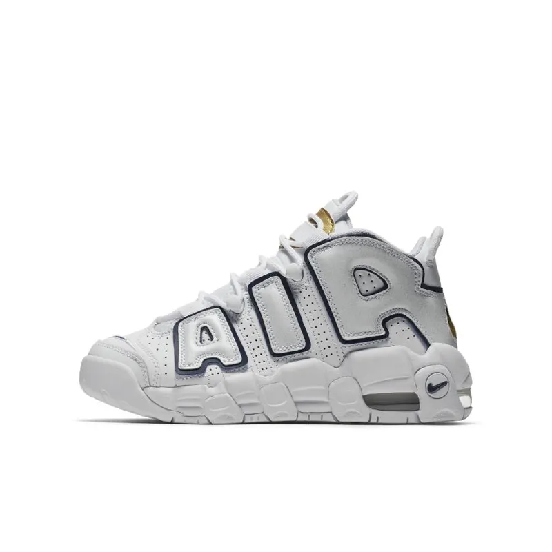 Nike Air More Uptempo White Midnight Navy (GS) (415082-109)