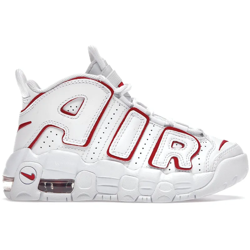 Nike Air More Uptempo White Varsity Red Outline (PS) (DJ5989-100)