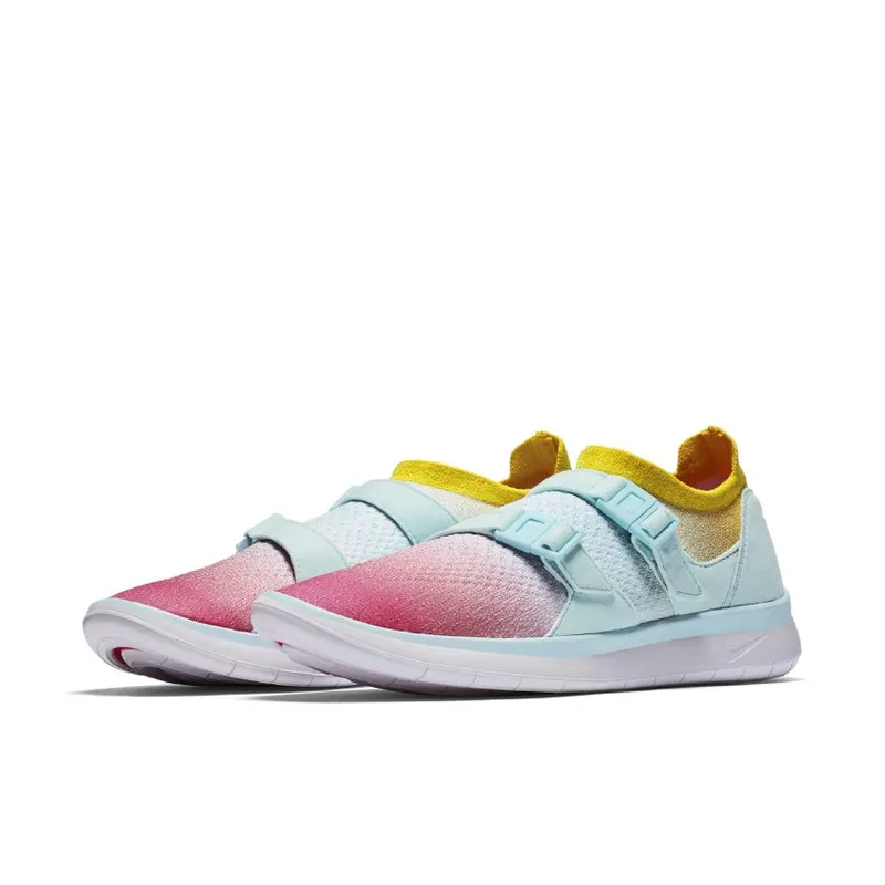 Nike Air Sockracer Flyknit White/Glacier Blue-Racer Pink (Women’s) (896447-100)