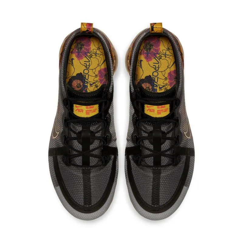 Nike Air VaporMax 2019 Floral Black University Gold (Women’s) (CD7094-002)