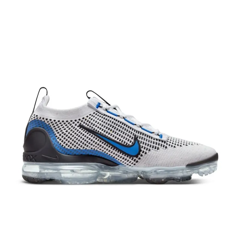 Nike Air VaporMax 2021 Flyknit White Black Photo Blue (DM0025-100)