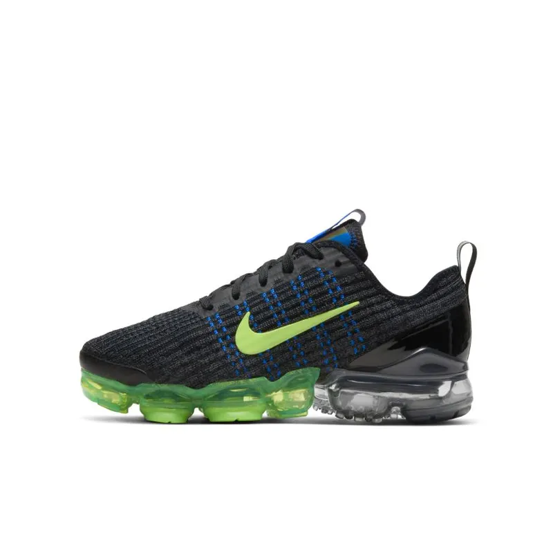 Nike Air VaporMax Flyknit 3 Black Blue Volt (GS) (DD9718-001)