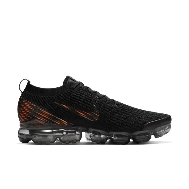 Nike Air VaporMax Flyknit 3 Black Total Orange Dark Smoke Grey (CU1926-001)