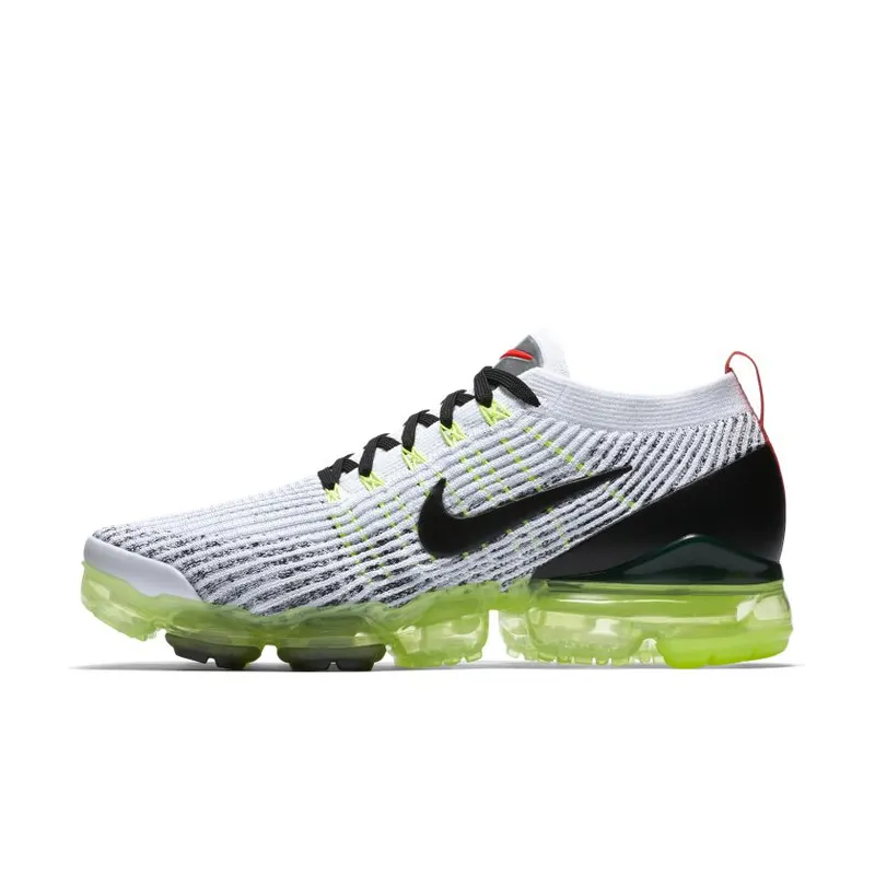 Nike Air VaporMax Flyknit 3 White Black Volt Bright Crimson (AJ6900-100)
