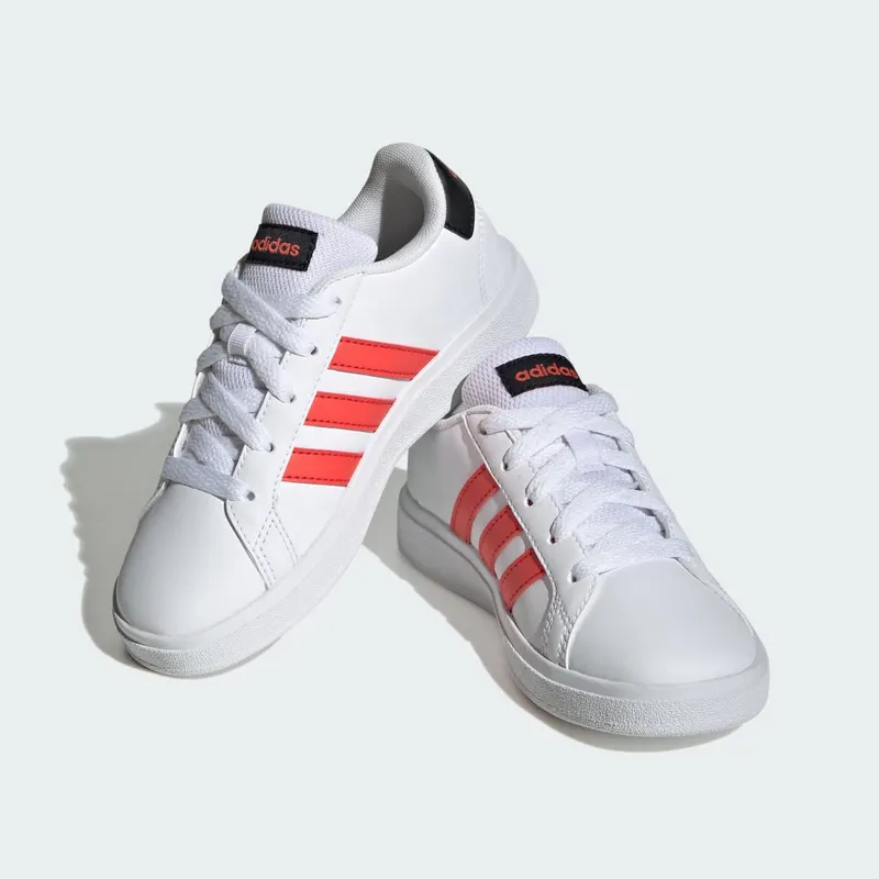 adidas Grand Court Lifestyle Tennis Lace-Up Cloud White / Bright Red / Core Black (IG4828)