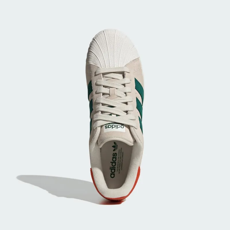 adidas Superstar XLG Aluminium / Collegiate Green / Preloved Red (ID8378)