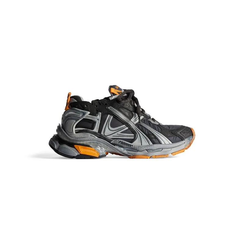 Balenciaga Runner Sneaker Black / Grey / Neon Orange (772774W3RNY1878)