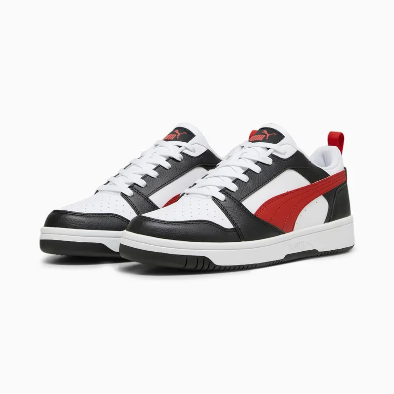 Puma Rebound V6 Laag Wit/Zwart/Rood (392328-04)