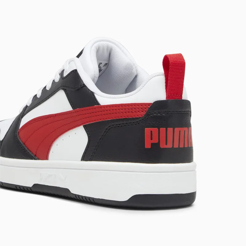 Puma Rebound V6 Laag Wit/Zwart/Rood (392328-04)