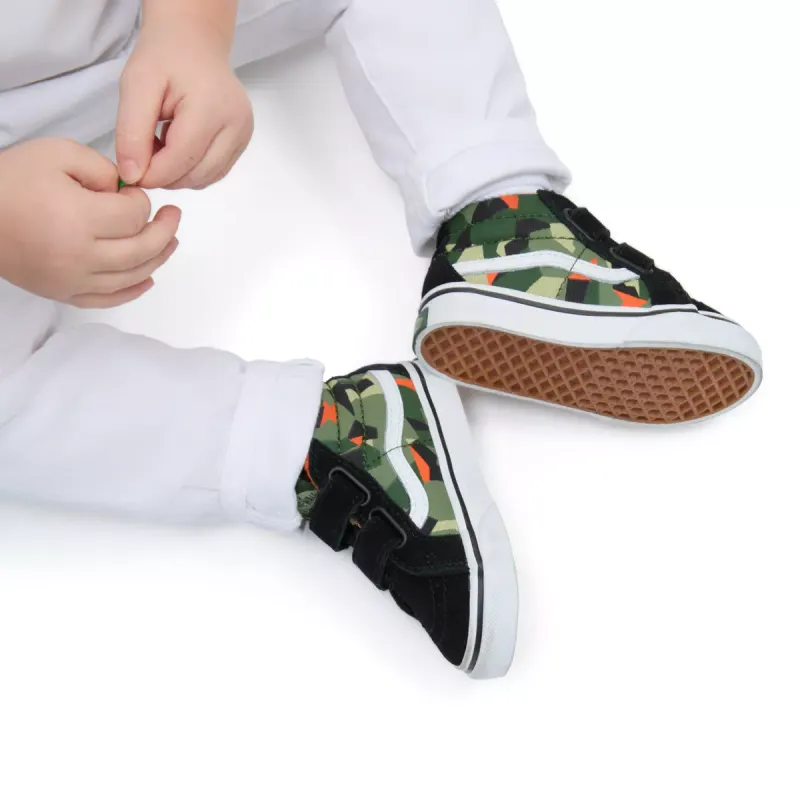 VANS Sk8-mid Reissue Met Klittenband Voor Peuters Zwart (VN00018WBOV)