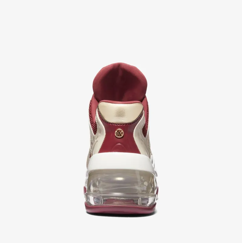 Michael Kors MK Olympia Sport Extreme Leather and Mesh Trainer – Mulberry Mlt (43F3OLFS4D-2006)