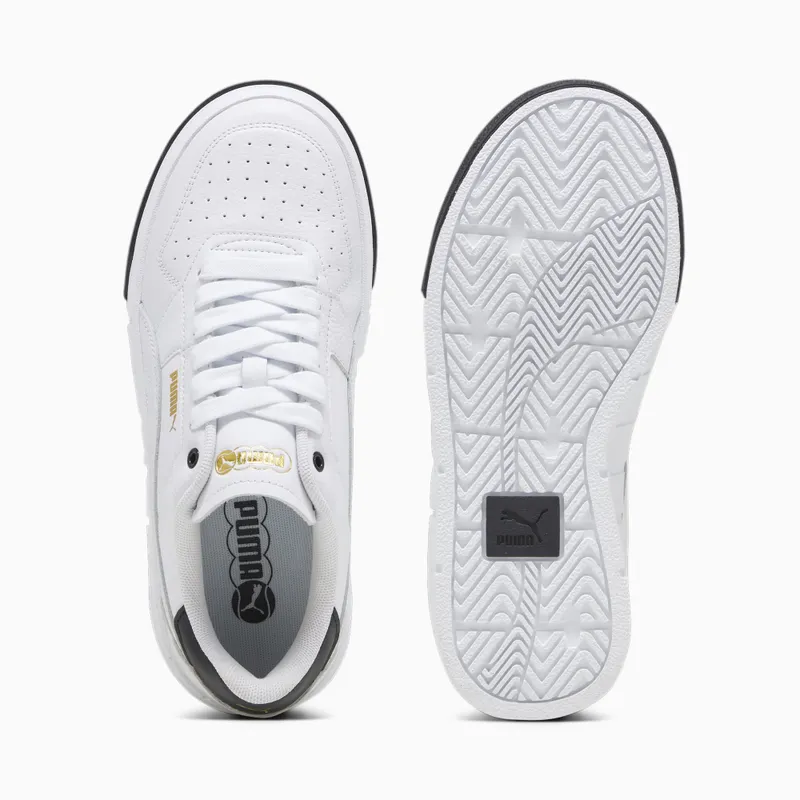Puma Cali Court leren damessneakers Wit/Zwart (393802-01)