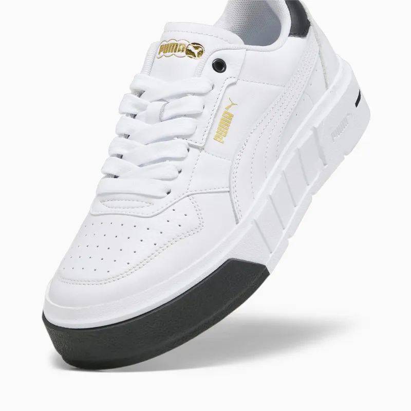 Puma Cali Court leren damessneakers Wit/Zwart (393802-01)