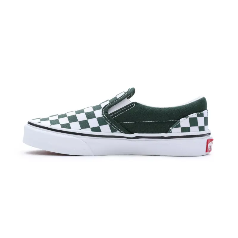 VANS Checkerboard Classic Slip-on Voor Kinderen Groen (VN0005WWBD6)