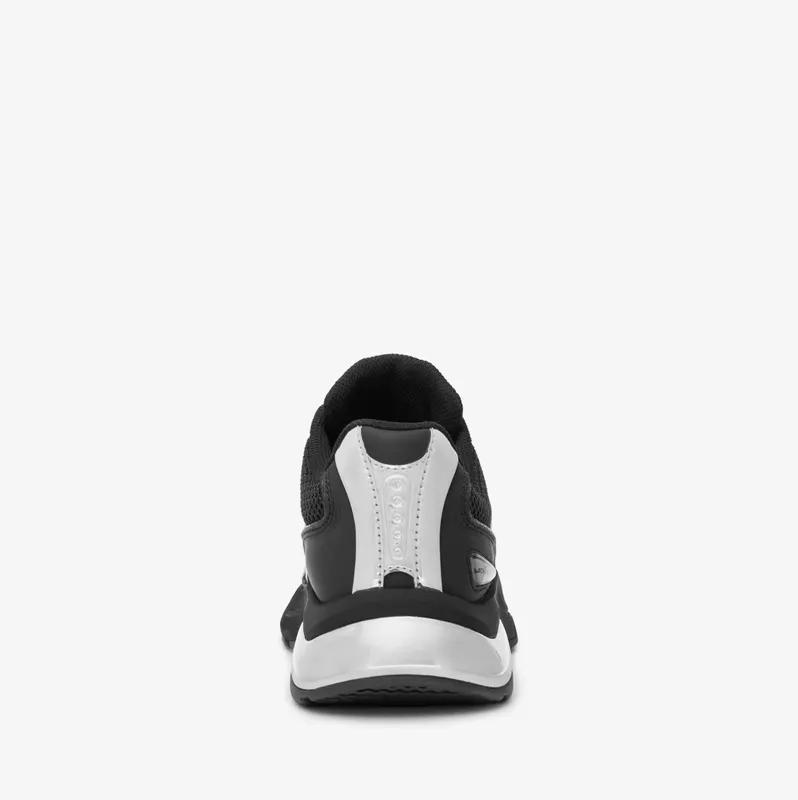 Michael Kors MK Kit Extreme Mesh and Metallic Trainer – Black/silver (43H3KIFS4D-0041)