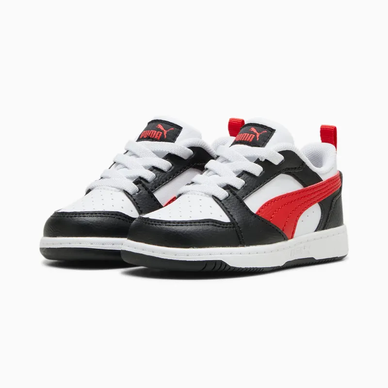 Puma Rebound V6 Lo Wit/Zwart/Rood (393835-04)