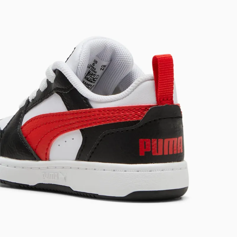 Puma Rebound V6 Lo Wit/Zwart/Rood (393835-04)