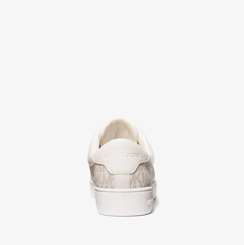 Michael Kors MK Keaton Signature Logo Zip-Up Trainers – Vanilla (43R4KTFP2B-0150)