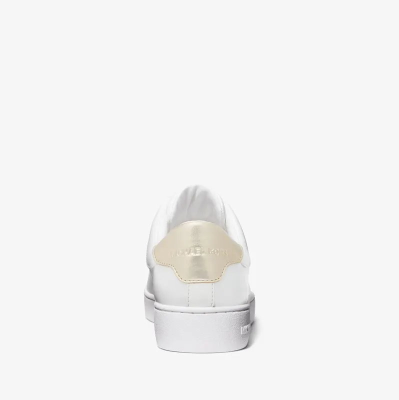 Michael Kors MK Keaton Leather Zip-Up Trainers – Pale Gold (43R4KTFP4L-0705)