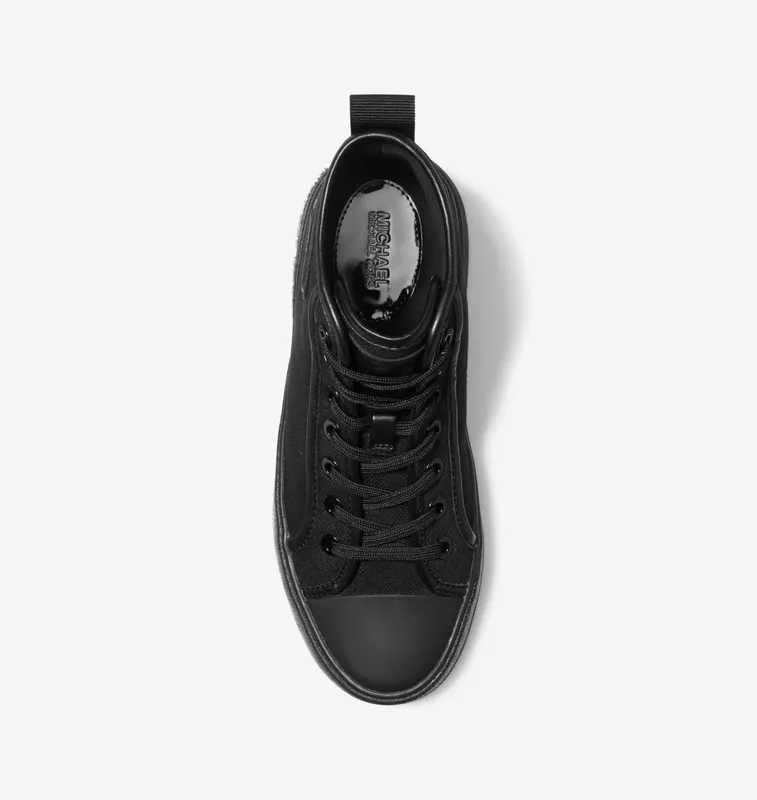 Michael Kors MK Evy Canvas High-Top Trainers – Black (43R4EYFS5D-0001)