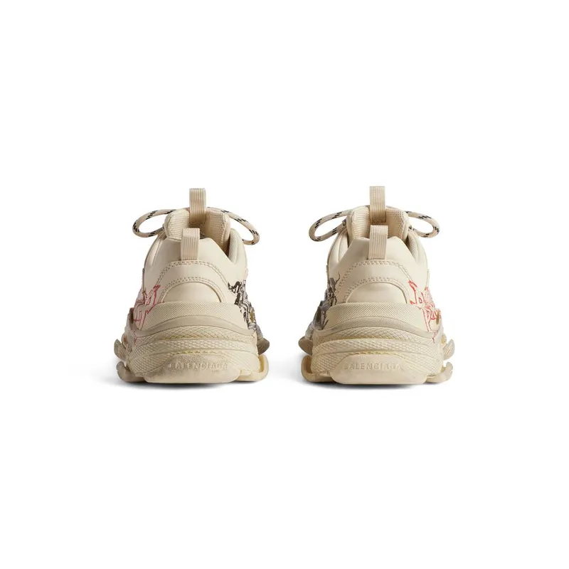 Balenciaga Triple S Sneaker Diy Metal White / Red / Black (536737W2FAY9016)