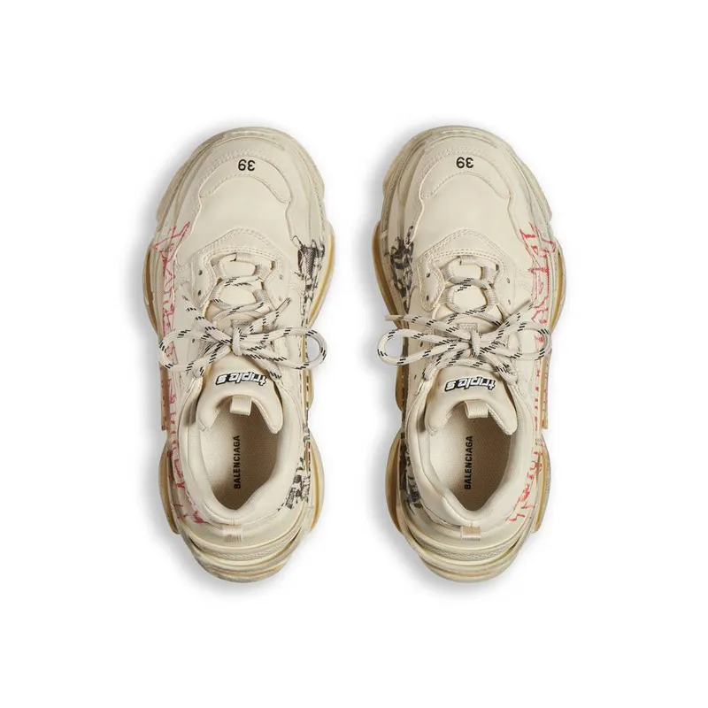 Balenciaga Triple S Sneaker Diy Metal White / Red / Black (536737W2FAY9016)