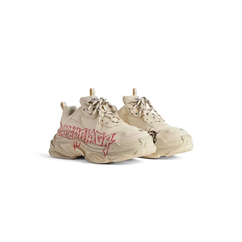 Balenciaga Triple S Sneaker Diy Metal White / Red / Black (536737W2FAY9016)