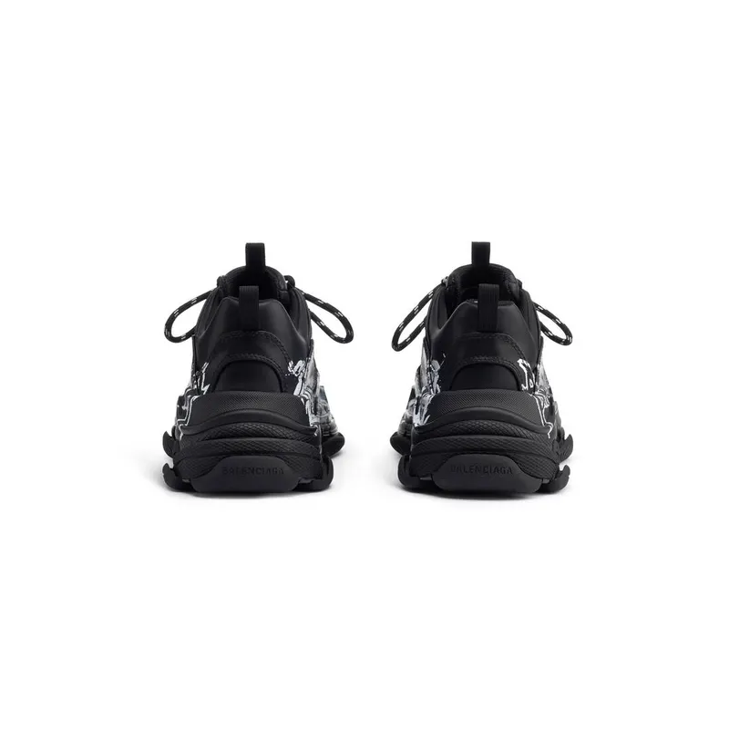 Balenciaga Triple S Sneaker Diy Metal Black / White (536737W2FAY1090)