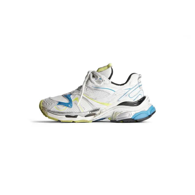 Balenciaga Runner 2.0 Sneaker White / Yellow / Blue (779066W3RXP9074)