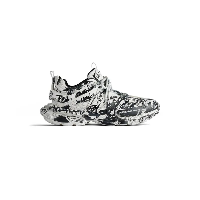 Balenciaga Track Graffiti Sneaker White / Black (542023W3RRA9010)