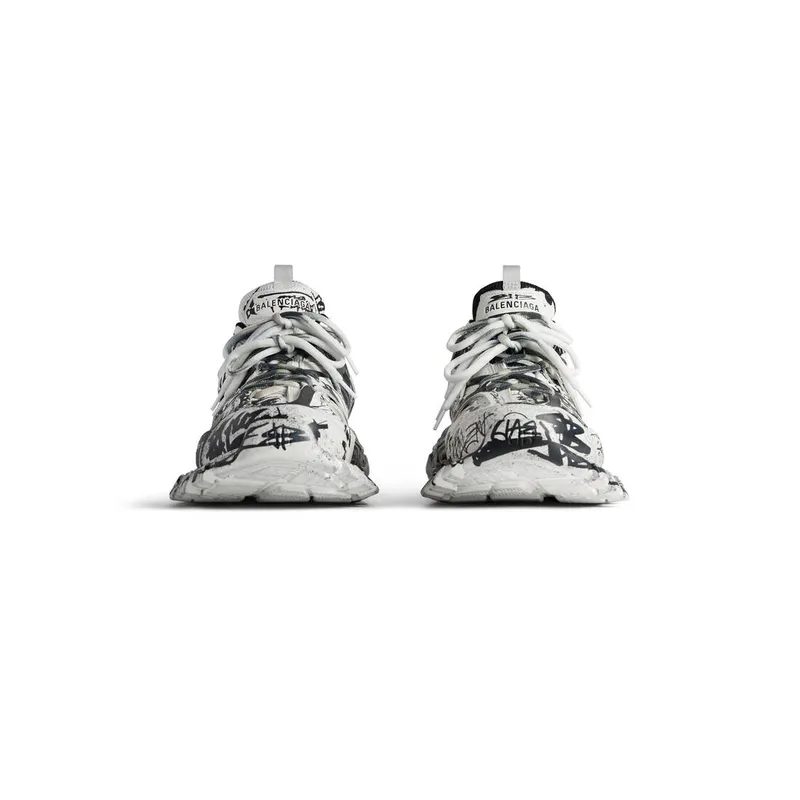 Balenciaga Track Graffiti Sneaker White / Black (542023W3RRA9010)