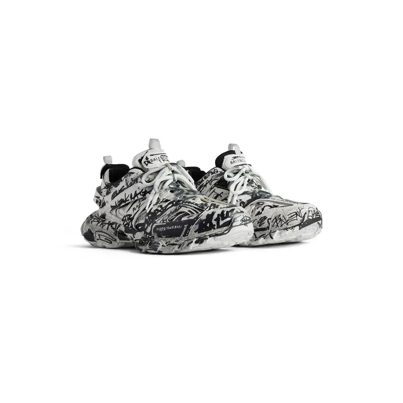 Balenciaga Track Graffiti Sneaker White / Black (542023W3RRA9010)